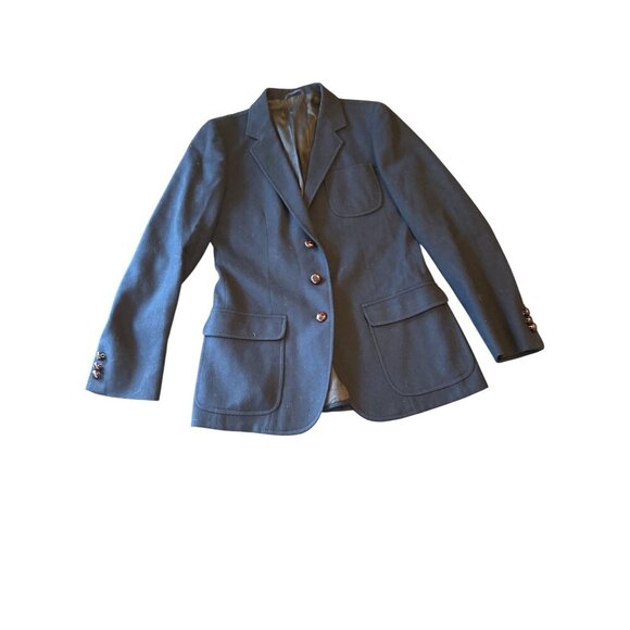 Sachiel Womens Navy Wool Blazer Jacket W/ Notch Pockets & Button Detail Size M - Picture 1 of 4